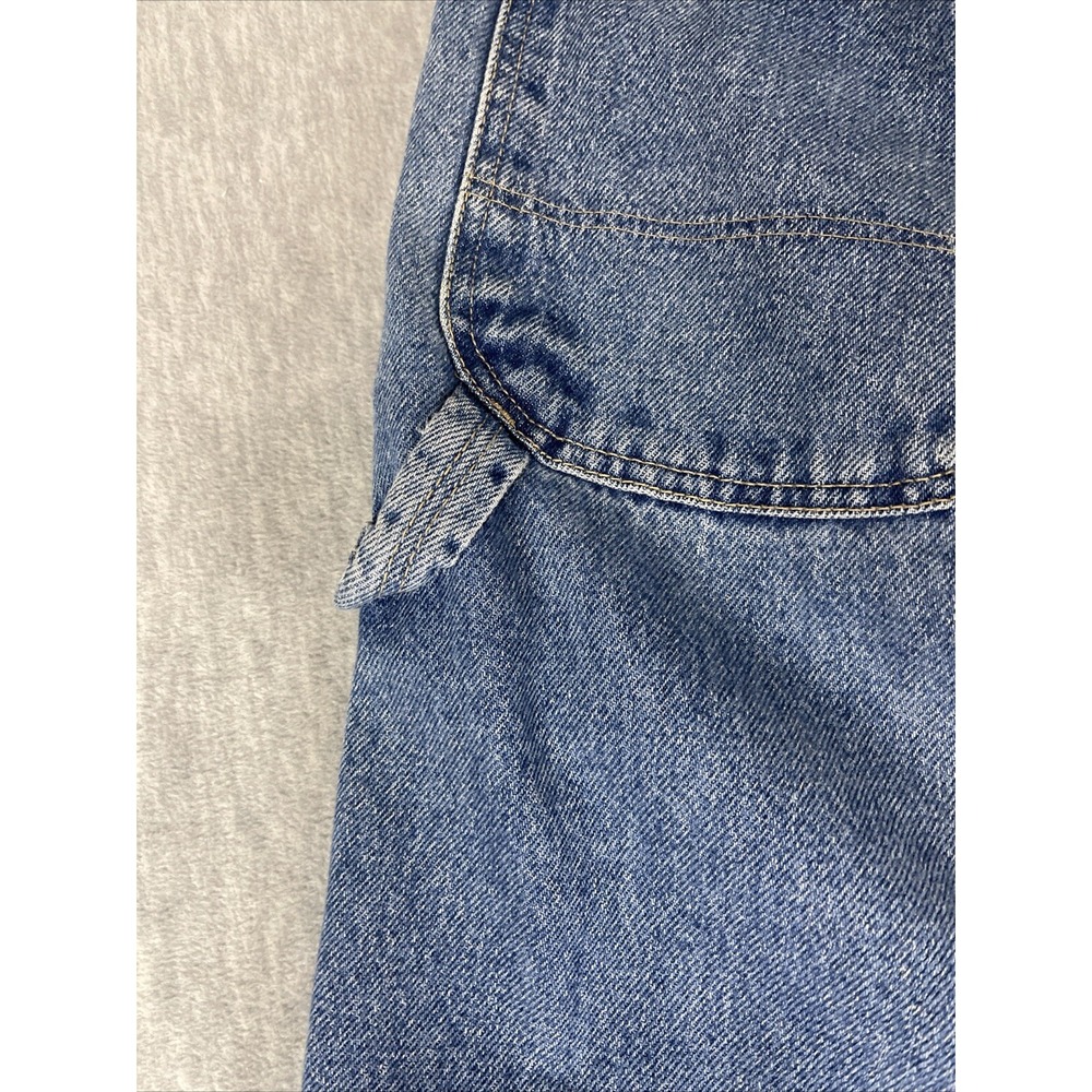 Vintage Dickies Carpenter Y2K Dickies Denim Blue Jeans Logo Men's Size 36x30 - Picture 6 of 11